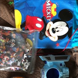 Disney toys and back pack